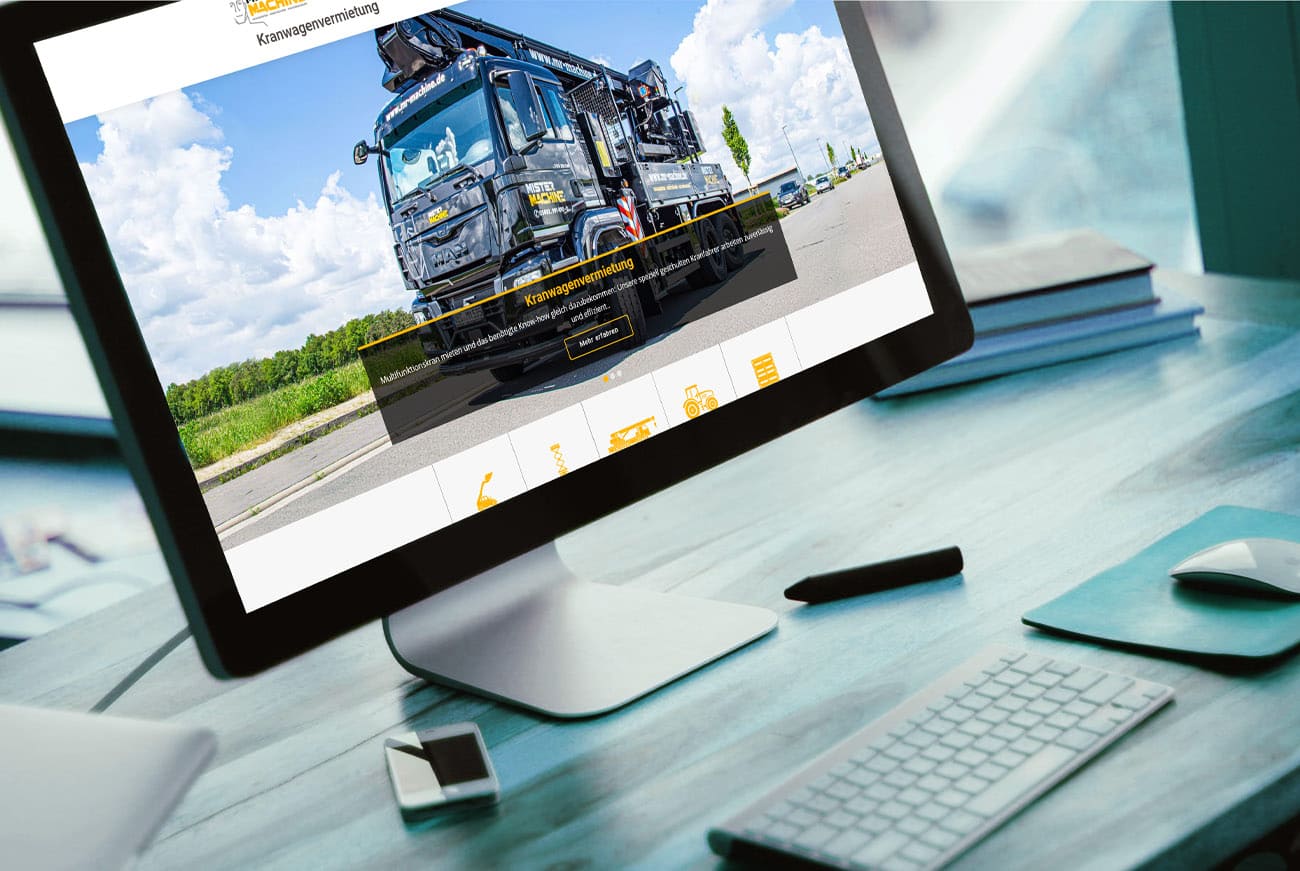Webseite für die Mr. Machine GmbH